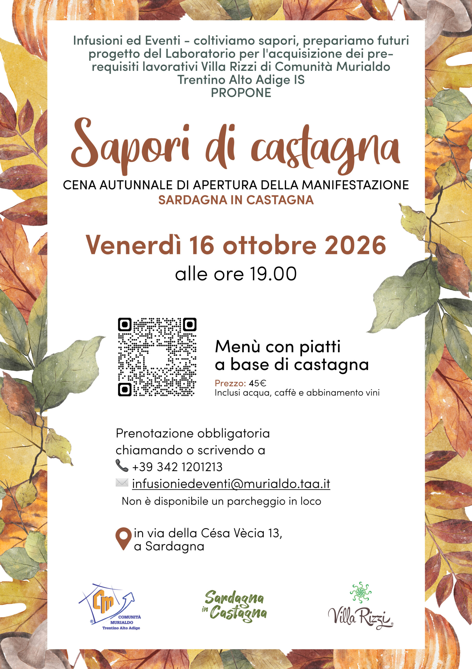 Sapori di castagna Infusioni ed eventi