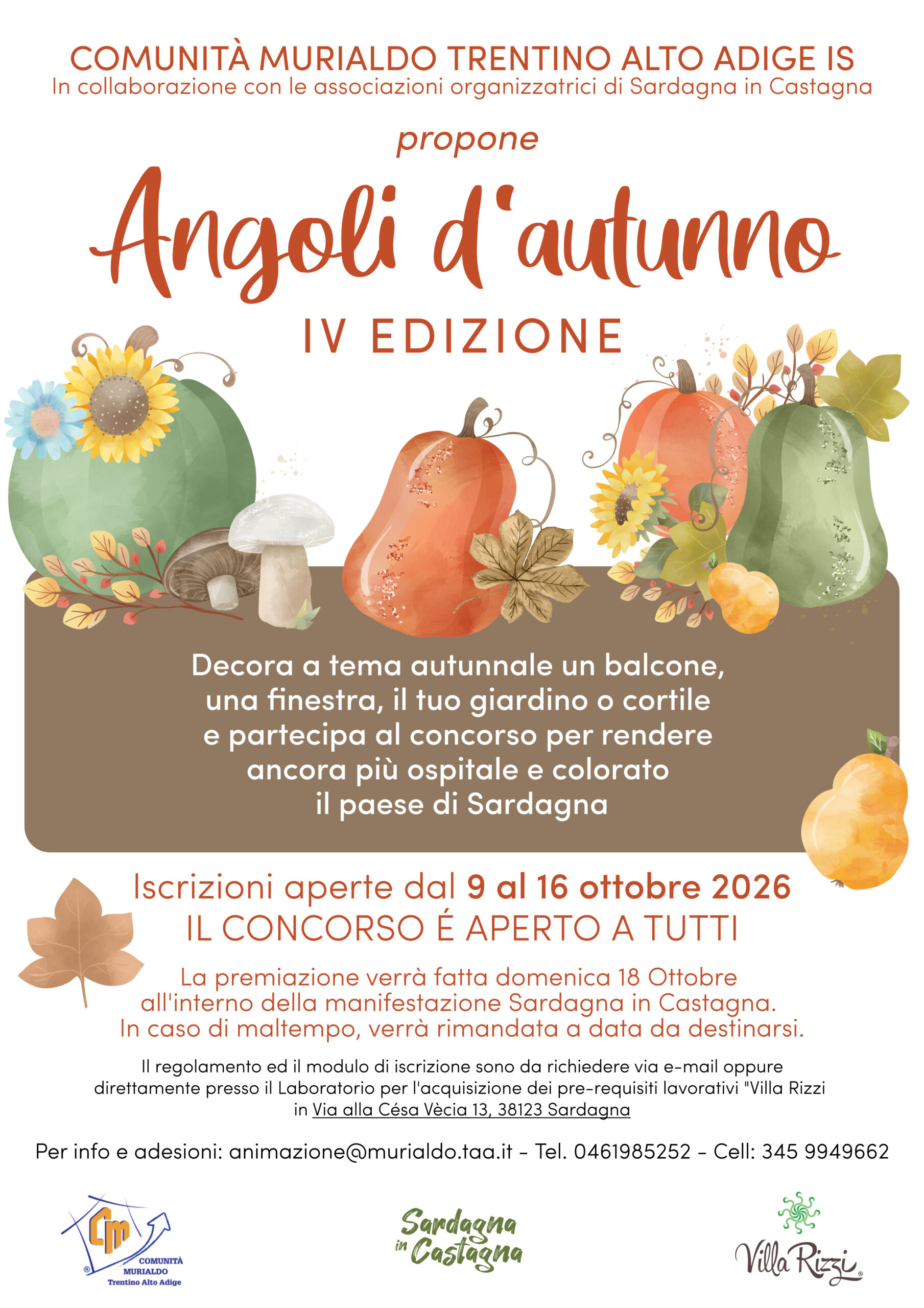 Sardagna in castagna 2026 Villa rizzi